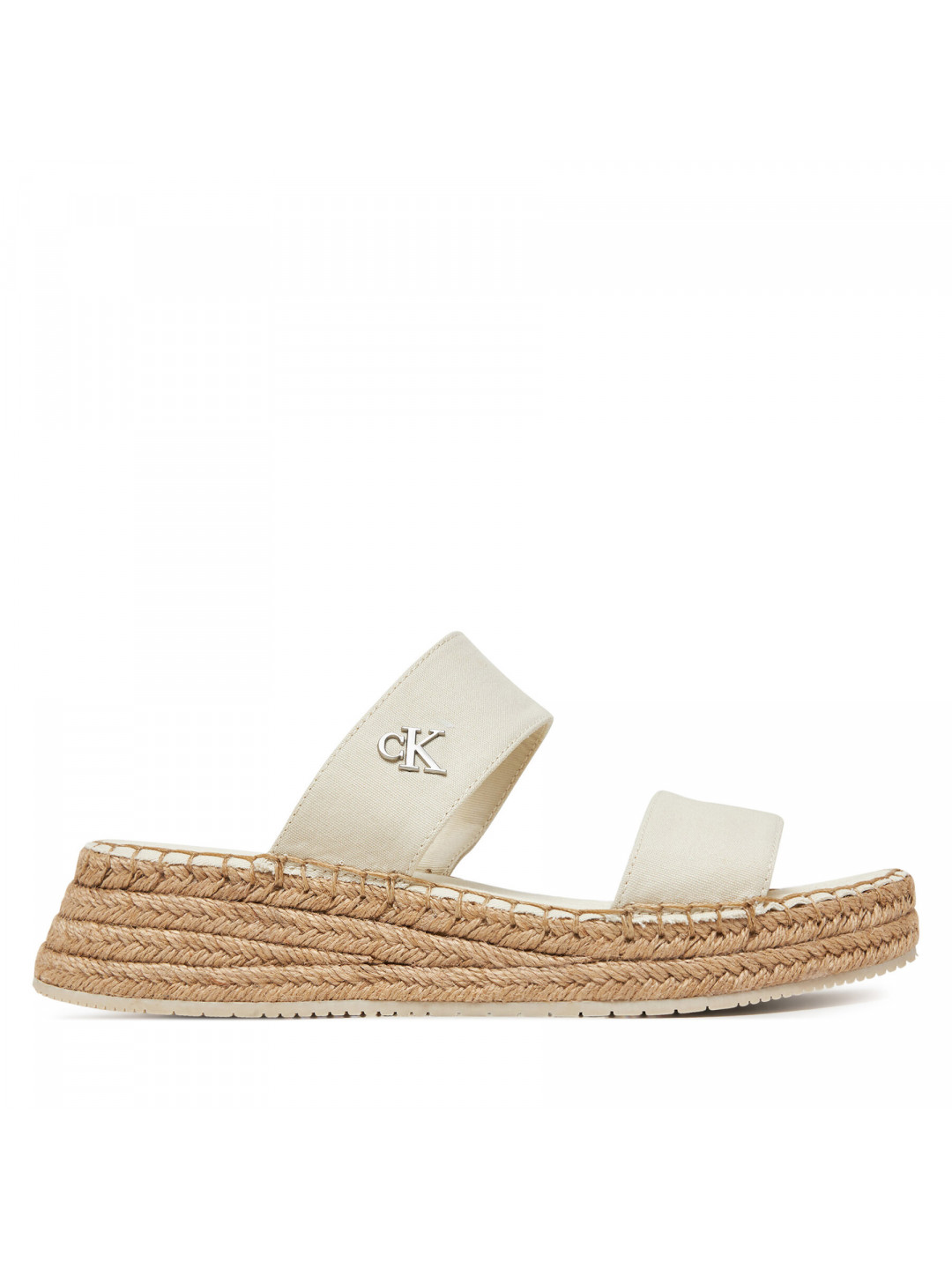 Espadrilky Calvin Klein Jeans Sporty Rope Mg Lth Webbing YW0YW01704 Béžová